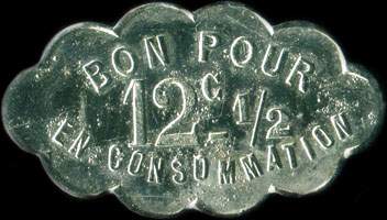 Jeton de 12 &frac12; centimes �mis par l'H�tel Marcellin � Lay (42470 - Loire) - revers