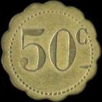 Jeton de 50 centimes �mis par le Grand H�tel de Lens (62300 - Pas-de-Calais) - revers