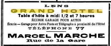 Lens - Grand H�tel - Ecurie garage pour autos