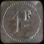 Jeton de n�cessit� de 1 franc �mis par le Cercle Mess de L�rouville de la 4e&nbsp;L�gion de&nbsp;G.R.M. - revers