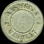 Jeton de 25 centimes �mis par le Caf� Roucayrol - Lespignan (34710 - H�rault) - avers