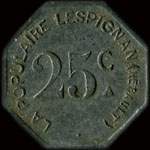 Jeton de 25 centimes �mis par La Populaire - Lespignan (34710 - H�rault) - avers