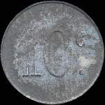 Jeton de 10 centimes �mis par La Populaire - Lespignan (34710 - H�rault) - revers