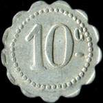 Jeton de 10 centimes �mis par Bousson � Levier (25270 - Doubs) - revers