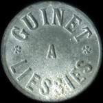 Jeton de 5 centimes �mis par Guinet � Liessies (59740 - Nord) - avers