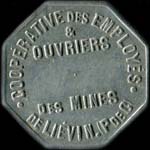 Jeton Boulangerie - 1922 émis par la Coopérative des Employés & Ouvriers des Mines de Liévin (62800 - Pas-de-Calais) - avers