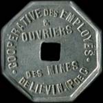 Jeton Boulangerie - 1922 émis par la Coopérative des Employés & Ouvriers des Mines de Liévin (62800 - Pas-de-Calais) - avers