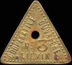 Jeton de 1 Pain émis par L'Union Fraternelle - Coopérative Ouvrière à Liévin (62800 - Pas-de-Calais) - avers