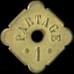 Jeton de 1 partage �mis par la Coop�rative Union de Lille (59000 - Nord) - revers