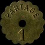 Jeton de 1 partage �mis par la Coop�rative Union de Lille (59000 - Nord) - revers