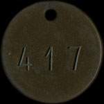 Jeton de 25 centimes �mis par G & N (Grimondez & Nuytten) � Lille (59000 - Nord) - revers
