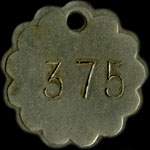 Jeton de 1 franc �mis par G & N (Grimondez & Nuytten) � Lille (59000 - Nord) - revers