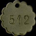 Jeton de 1 franc �mis par G & N (Grimondez & Nuytten) � Lille (59000 - Nord) - revers