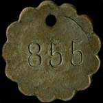Jeton de 1 franc �mis par G & N (Grimondez & Nuytten) � Lille (59000 - Nord) - revers