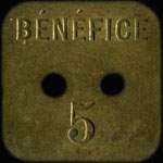 Jeton B�n�fice 5 �mis par L'Ind�pendante � Lille (59000 - Nord) - revers
