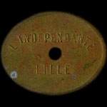 Demi jeton b�n�fice vingt �mis par L'Ind�pendante � Lille (59000 - Nord) - avers