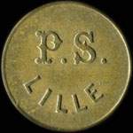 Jeton de 20 (centimes) �mis par P. S. � Lille (59000 - Nord) - avers
