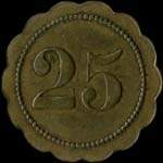 Jeton de 25 centimes �mis par l'Usine de Livry - L.X. Gargan � Livry-Gargan (93190 - Seine-Saint-Denis) - revers