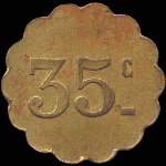 Jeton de 35 centimes émis par Bailly Gouraincourt à Longwy (54400 - Meurthe-et-Moselle) - revers