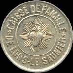 Jeton de 50 centimes �mis par la Caisse de Famille - Economat Saint-D�sir� � Lons-le-Saulnier (39000 - Jura) - revers
