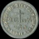 Jeton de 2 1/2 centimes - soupes �mis par le Bureau de Bianfaisance - Lorient (56100 - Morbihan) - avers
