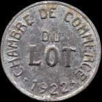 Jeton de 5 centimes 1922 �mis par la Chambre de Commerce du Lot (46 - D�partement) - avers