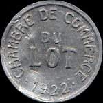 Jeton de 10 centimes 1922 �mis par la Chambre de Commerce du Lot (46 - D�partement) - avers