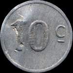 Jeton de 10 centimes 1922 �mis par la Chambre de Commerce du Lot (46 - D�partement) - revers