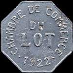 Jeton de 25 centimes 1922 �mis par la Chambre de Commerce du Lot (46 - D�partement) - avers