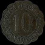 Jeton de 10 centimes �mis par Gustave Dumont & Cie � Louvroil (59720 - Nord) - avers