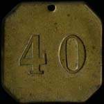 Jeton de 40 centimes �mis par le Casino de Luc-sur-Mer (14530 - Calvados) - revers