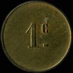 Jeton de 1 centime �mis par l'Atelier du Lude (72800 - Sarthe) - revers