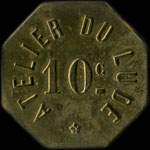 Jeton de 10 centimes �mis par l'Atelier du Lude (72800 - Sarthe) - avers
