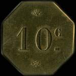 Jeton de 10 centimes �mis par l'Atelier du Lude (72800 - Sarthe) - revers