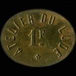 Jeton de 1 franc �mis par l'Atelier du Lude (72800 - Sarthe) - avers