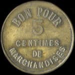 Jeton de 5 centimes �mis par Joseph Vecchini - Bien faire et laisser dire - � Luri (20228 - Haute-Corse) - revers