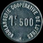 Jeton de 1 kg 500 �mis par la Boulangerie Coop�rative de Luynes (37230 - Indre-et-Loire) - avers
