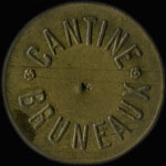 Jeton de 1 franc �mis par la Cantine Bruneaux du 30e Bataillon de Chasseurs � Pied - Lyon (69000 - Rh�ne) - avers