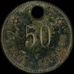Jeton Gillet - Pierron - 50 centimes - Lyon (69000 - Rh�ne) - avers