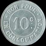 Jeton Bar Chaponnay - A l'Habitude - Rue Chaponnay 48 - 10 centimes - Lyon (69000 - Rh�ne) - revers