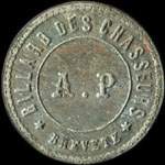 Jeton Billard des Chasseurs - A. P - 25 centimes - Lyon (69000 - Rh�ne) - avers