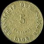 Jeton Brasserie des Saisons - 5 centimes - Lyon (69000 - Rh�ne) - avers