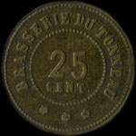 Jeton Brasserie du Tonneau - 25 centimes - Lyon (69000 - Rh�ne) - avers