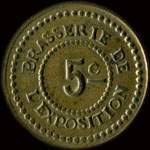 Jeton Brasserie de l'Exposition - 5 centimes - Lyon (69000 - Rh�ne) - avers