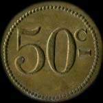 Jeton Brasserie R�publique - 50 centimes - Lyon (69000 - Rh�ne) - revers