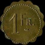 Jeton Brasserie R�publique - 1 franc - Lyon (69000 - Rh�ne) - revers