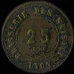 Jeton Brasserie des Saisons - 25 centimes - Lyon (69000 - Rh�ne) - avers