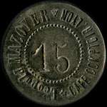 Jeton Caf� Comptoir L�opold Mazoyer - 15 centimes - Lyon (69000 - Rh�ne) - avers