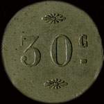 Jeton Caf� des N�gociants - 30 centimes - Lyon (69000 - Rh�ne) - revers