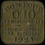 Jeton Chambre Syndicale des Commissionnaires en Primeurs - 10 centimes - Lyon (69000 - Rh�ne) - revers